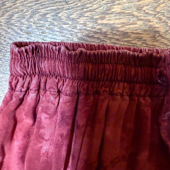 Vintage Global Village Batiked Pull On Pants SZ M Boho Hippie Red Gray Pockets - Picture 9 of 11